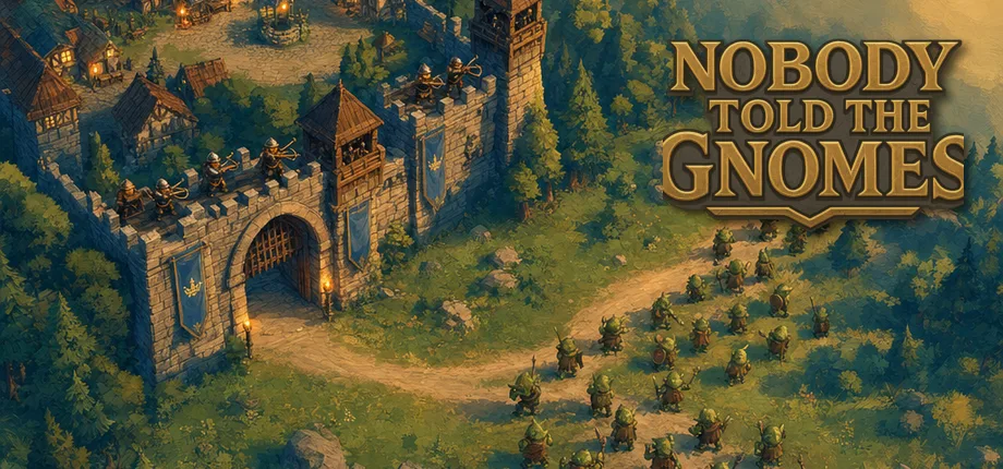 Nobody Told The Gnomes — lane tower defence game banner