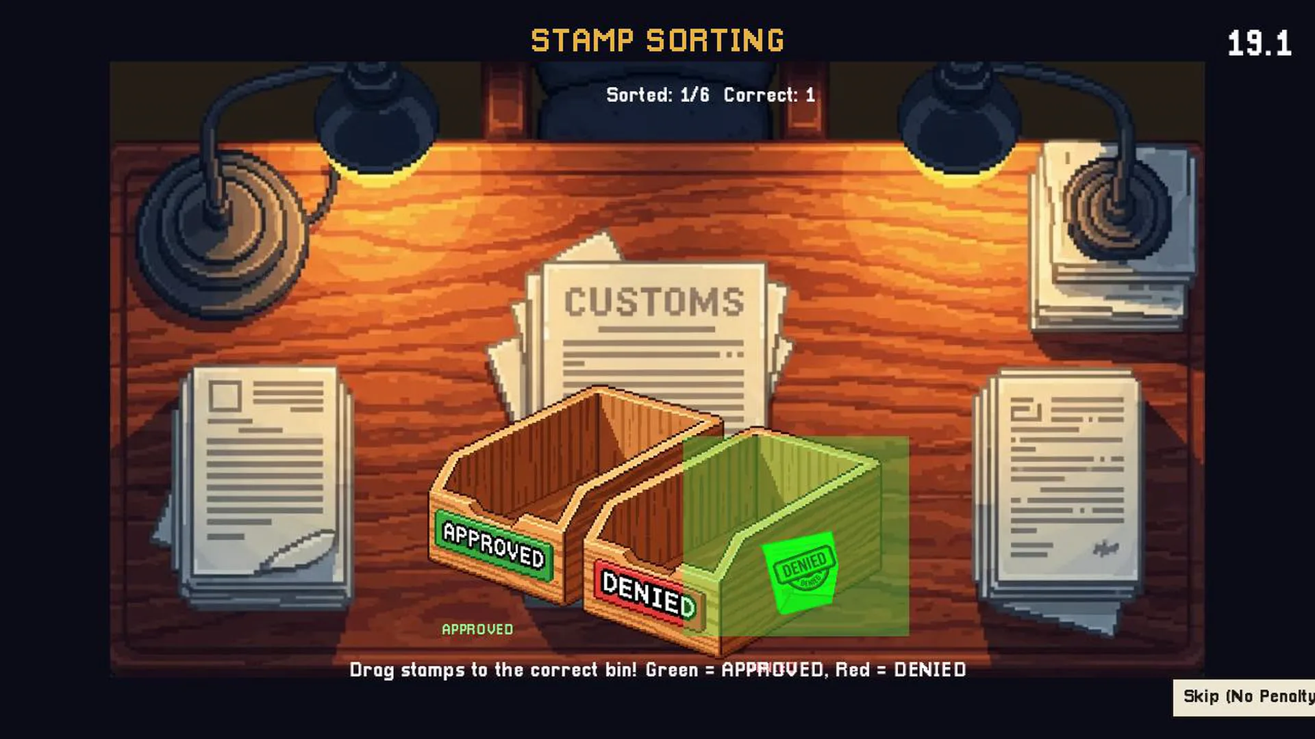 Screenshot of Spud Customs gameplay
