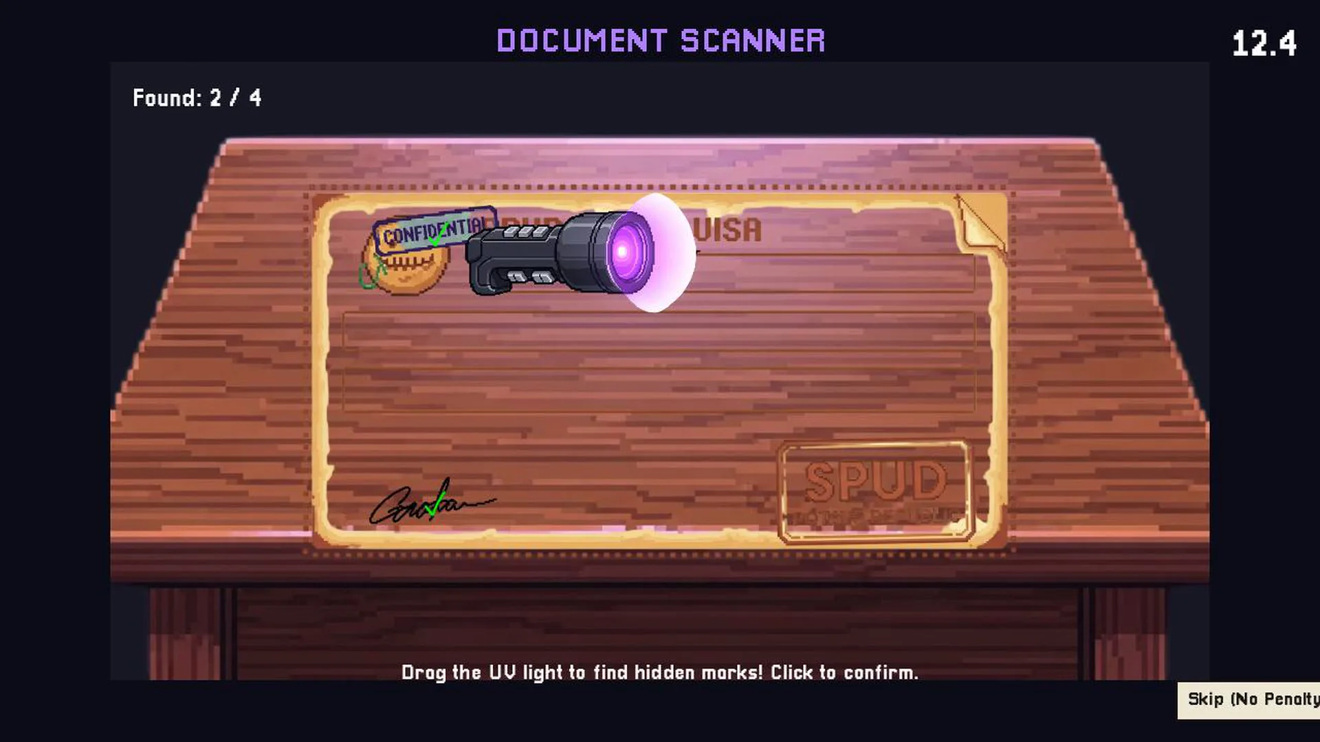 Screenshot of Spud Customs gameplay